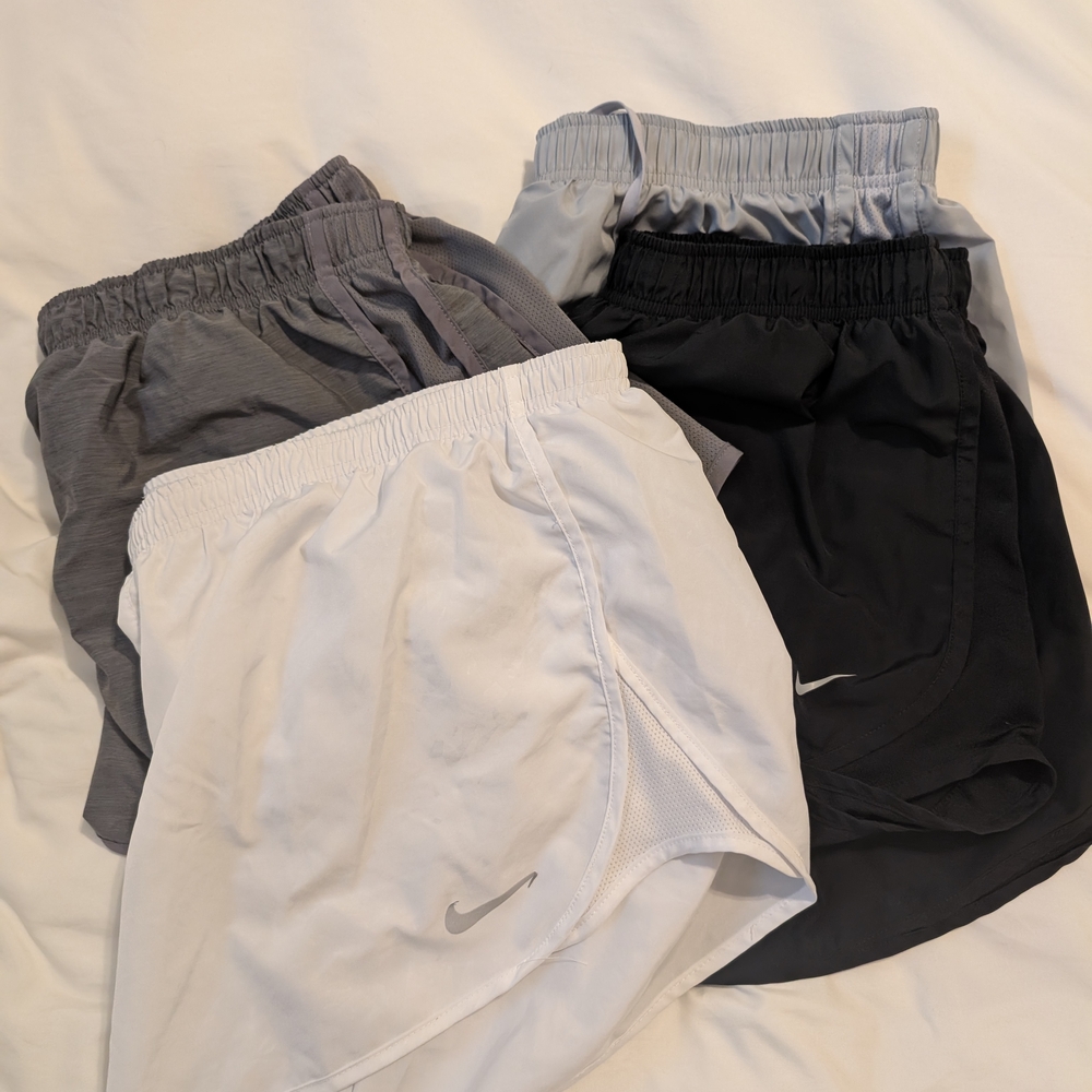 Nike Black, White And Gray Athletic Shorts Relaxed Fit